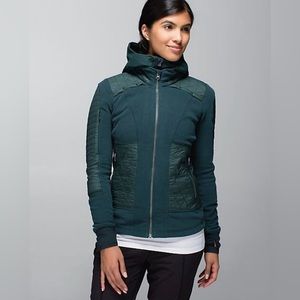 Lululemon Fleecy Keen Full Zip Quilted Hooded Jacket (Size 8)